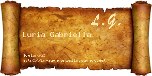Luria Gabriella névjegykártya